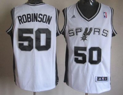 Jerseys Factory Cheap Revolution 30 Spurs #50 David Robinson Whi