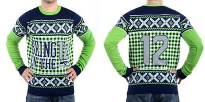 Jerseys Factory Cheap Nike Seahawks #12 Fan Men's Ugly Sweater