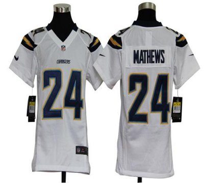 Jerseys Factory Cheap Nike Chargers #24 Ryan Mathews White Youth