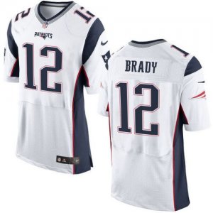 Jerseys Factory Cheap Nike Patriots #12 Tom Brady White Men's St
