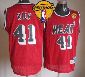 Jerseys Factory Cheap Heat #41 Glen Rice Red Throwback Finals Pa