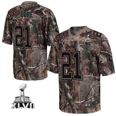 Jerseys Factory Cheap Nike 49ers #21 Frank Gore Camo Super Bowl