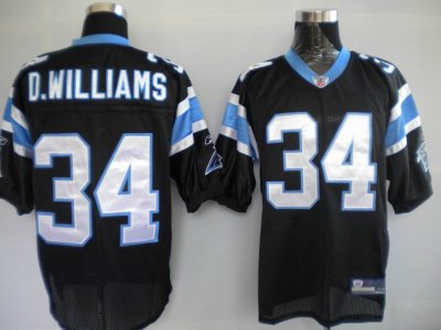 Jerseys Factory Cheap Panthers #34 DeAngelo Williams Black Stitc