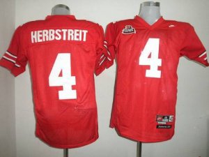 Jerseys Factory Cheap Buckeyes #4 Kirk Herbstreit Red Embroidere