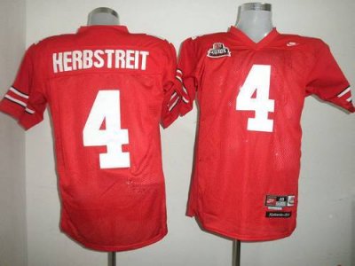 Jerseys Factory Cheap Buckeyes #4 Kirk Herbstreit Red Embroidere