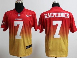 Jerseys Factory Cheap Nike 49ers #7 Colin Kaepernick Red/Gold Me