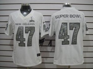 Jerseys Factory Cheap Nike New Orleans White Super Bowl XLVII Me