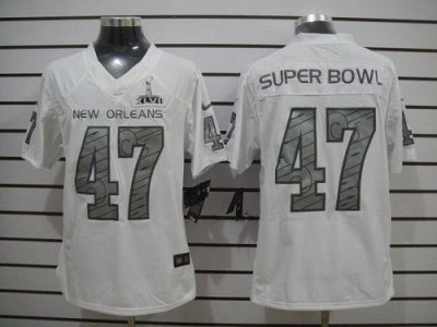 Jerseys Factory Cheap Nike New Orleans White Super Bowl XLVII Me