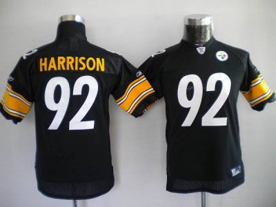 Jerseys Factory Cheap Steelers #92 James Harrison Black Embroide