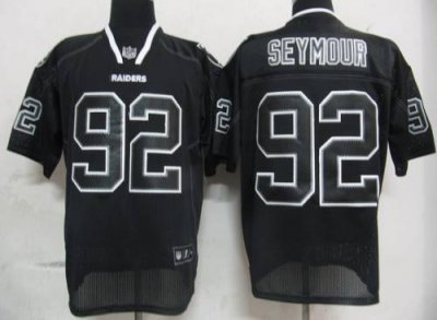 Jerseys Factory Cheap Raiders #92 Richard Seymur Lights Out Blac