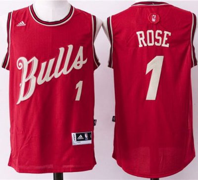 Jerseys Factory Cheap Bulls #1 Derrick Rose Red 2015-2016 Christ