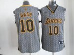 Jerseys Factory Cheap Lakers #10 Steve Nash Grey Static Fashion