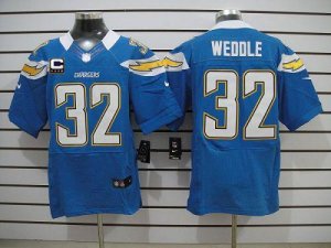 Jerseys Factory Cheap Nike Chargers #32 Eric Weddle Electric Blu