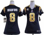 Jerseys Factory Cheap Nike Rams #8 Sam Bradford Navy Blue Team C