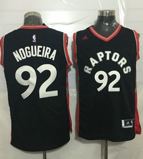 Jerseys Factory Cheap Raptors #92 Lucas Nogueira Black Stitched - Click Image to Close