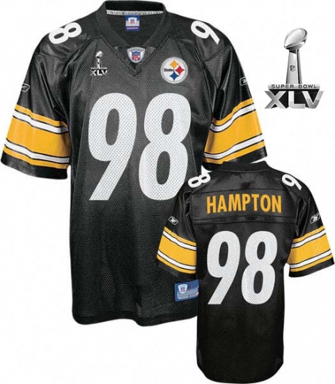 Jerseys Factory Cheap Steelers #98 Casey Hampton Black Super Bow - Click Image to Close