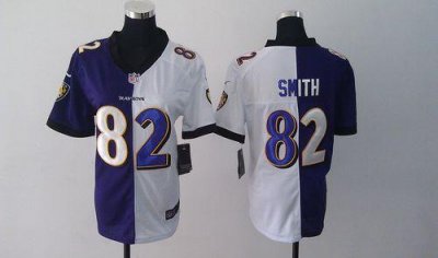 Jerseys Factory Cheap Nike Ravens #82 Torrey Smith Purple/White