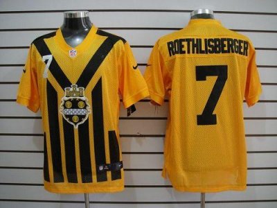 Jerseys Factory Cheap Nike Steelers #7 Ben Roethlisberger Gold 1