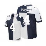 Jerseys Factory Cheap Nike Cowboys #4 Dak Prescott Navy Blue/Whi