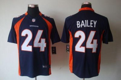 Jerseys Factory Cheap Nike Broncos #24 Champ Bailey Navy Blue Al