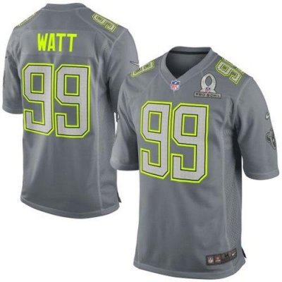 Jerseys Factory Cheap Nike Texans #99 J.J. Watt Grey Pro Bowl Me