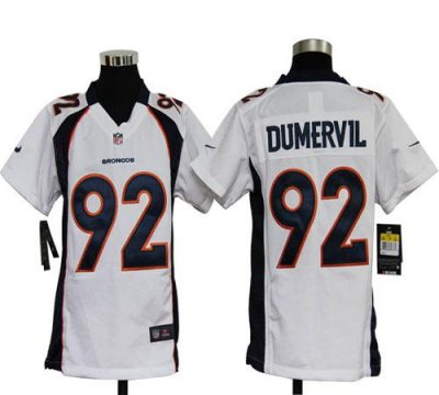 Jerseys Factory Cheap Nike Broncos #92 Elvis Dumervil White Yout