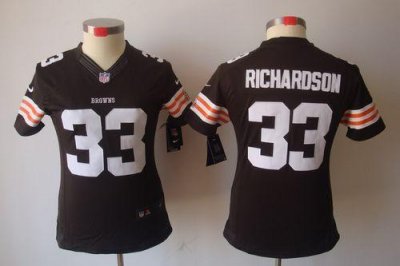 Jerseys Factory Cheap Nike Browns #33 Trent Richardson Brown Tea