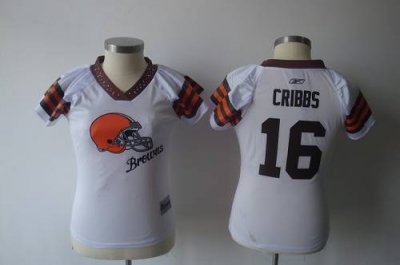 Jerseys Factory Cheap Browns #16 Joshua Cribbs White 2011 Women'