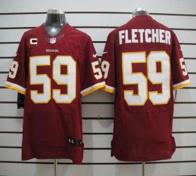 Jerseys Factory Cheap Nike Redskins #59 London Fletcher Burgundy