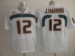 Jerseys Factory Cheap Hurricanes #12 Jacory Harris White Embroid