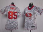 Jerseys Factory Cheap Nike 49ers #85 Vernon Davis Zebra Women's