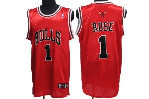 Jerseys Factory Cheap Bulls #1 Derrick Rose Embroidered Red NBA