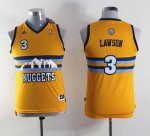Jerseys Factory Cheap Nuggets #3 Ty Lawson Yellow Alternate Embr