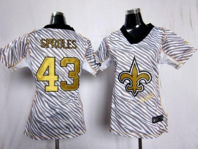 Jerseys Factory Cheap Nike Saints #43 Darren Sproles Zebra Women