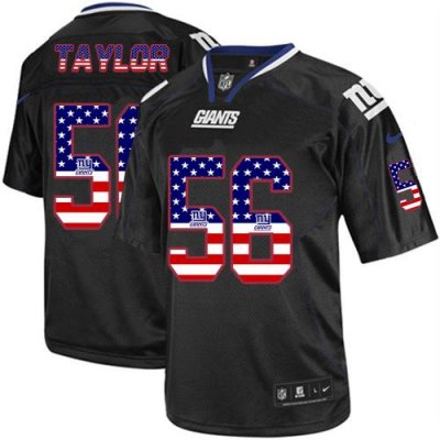 Jerseys Factory Cheap Nike Giants #56 Lawrence Taylor Black Men'
