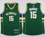 Jerseys Factory Cheap Bucks #15 Greg Monroe Green Stitched NBA J