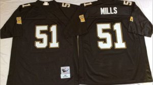 Jerseys Factory Cheap Mitchell And Ness Saints #51 Sam Mills Bla