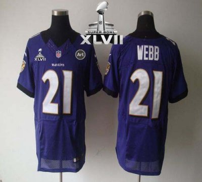 Jerseys Factory Cheap Nike Ravens #21 Lardarius Webb Purple Team