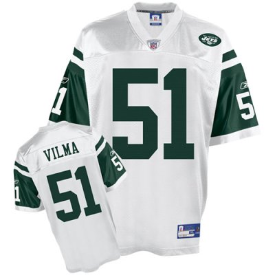 Jerseys Factory Cheap Jets #51 Jonathan Vilma White Stitched NFL