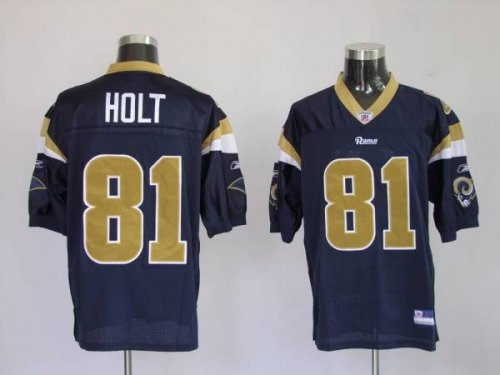 Jerseys Factory Cheap Rams #81 Torry Holt Stitched Blue NFL Jer