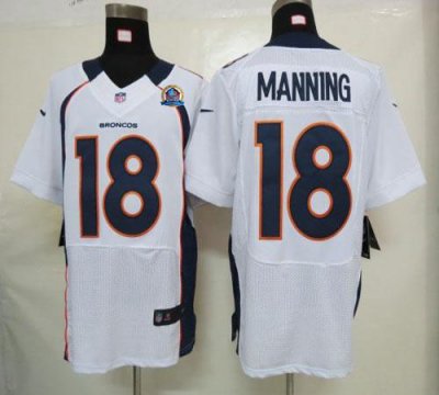 Jerseys Factory Cheap Nike Broncos #18 Peyton Manning White With