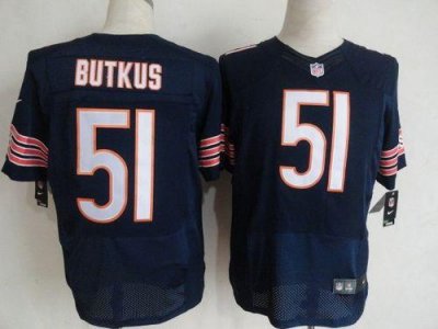 Jerseys Factory Cheap Nike Bears #51 Dick Butkus Navy Blue Team