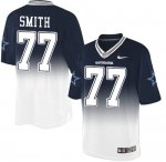 Jerseys Factory Cheap Nike Cowboys #77 Tyron Smith Navy Blue/Whi