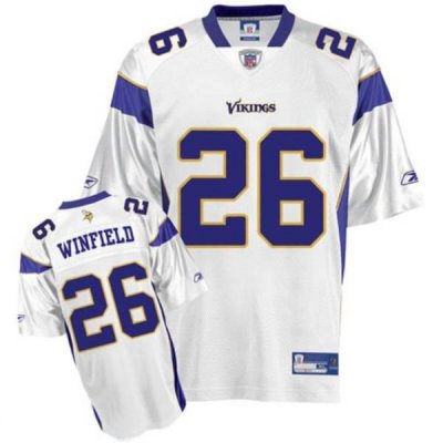 Jerseys Factory Cheap Vikings #26 Antoine Winfield White Stitche