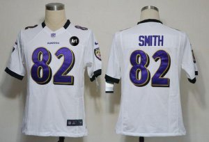 Jerseys Factory Cheap Nike Ravens #82 Torrey Smith White With Ar