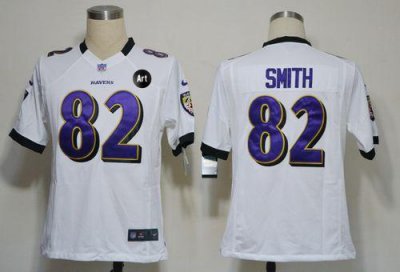 Jerseys Factory Cheap Nike Ravens #82 Torrey Smith White With Ar