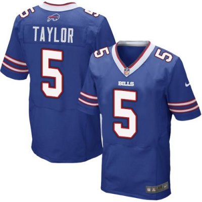 Jerseys Factory Cheap Nike Bills #5 Tyrod Taylor Royal Blue Team