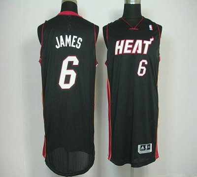 Jerseys Factory Cheap Revolution 30 Heat #6 LeBron James Black S