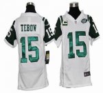 Jerseys Factory Cheap Nike Jets #15 Tim Tebow White With C Patch