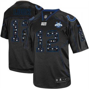 Jerseys Factory Cheap Nike Colts #12 Andrew Luck New Lights Out